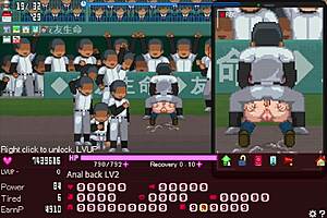 Manager dominates okeyutei hentai game with intense anal group sex