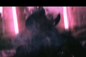 Brunette bombshell with massive tits and ass takes huge black cock in hardcore pounding