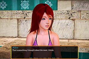 In my new family, we have a redhead with small tits, exploring our dynamics together