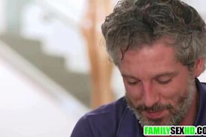 Step mom n’ daughter suckin’ step dad, oops!