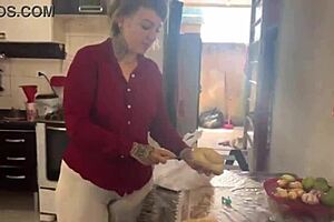 Blonde brazilian prepares morning coffee the way you like it