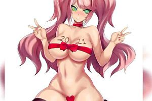 Enoshima Junko from Danganronpa in Suggestive Hentai Adventure