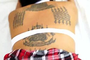 asian girlfriend takes hard fuck doggystyle