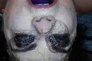 ms. tl throat gets messy with dildo and toys in this intense scene