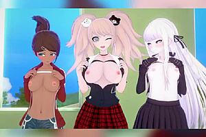 Enoshima Junko from Danganronpa in Suggestive Hentai Adventure