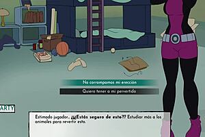 Kitten fucks starfire's ass in anal beast girl