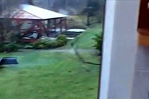 The chubby redhead milf rides a monster cock until cumshot