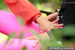 Lesbian strapon glam sluts in high definition threesome fingering group oral european outdoor