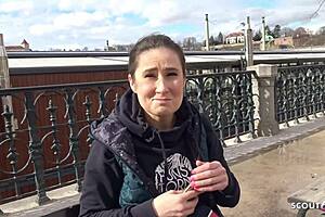 german scout lara fox seduces real girl to fuck in pickup casting 😏