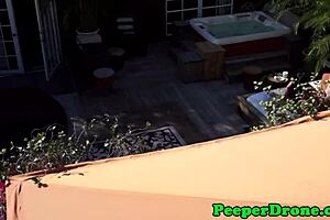 Lesbians Spied On By Drone!