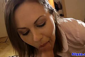 hey there, watch this gorgeous european teen suck in pov style