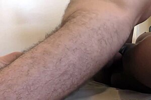 Homemade interracial creampie session with a young black ebony teen