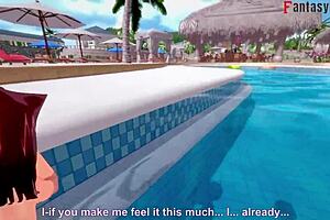 Anzu Mazaki Fucking Hard On The Pool In Yu-Gi-Oh Ahegao Step Bikini Tea Gardner Full Fantasyking3