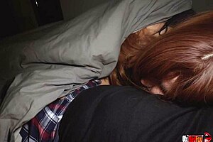 Stepmom And Stepson Share A Bed, Stepmom Sucks Stepson And Fucks Him, He Fucks Her Ass And Cums In Her