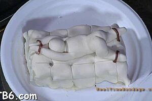 ferocious whipping for gal in hardcore bondage bdsm competition, rough bent over whipping doggystyle sex bound