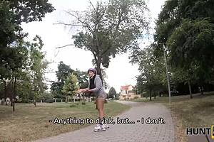 submissive guy watches gf fuck hunter for cash