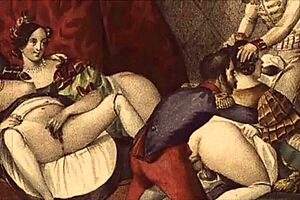 Vintage erotic cartoon illustration brings raw retro vibes to life.