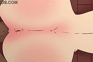 Megumin gets blessed by a black man in hentai