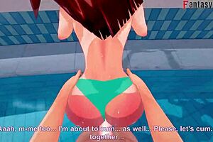 Anzu Mazaki Fucking Hard On The Pool In Yu-Gi-Oh Ahegao Step Bikini Tea Gardner Full Fantasyking3