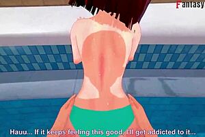 Anzu Mazaki Fucking Hard On The Pool In Yu-Gi-Oh Ahegao Step Bikini Tea Gardner Full Fantasyking3