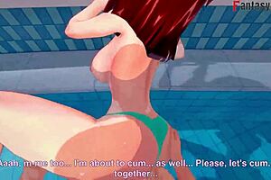 Anzu Mazaki Fucking Hard On The Pool In Yu-Gi-Oh Ahegao Step Bikini Tea Gardner Full Fantasyking3