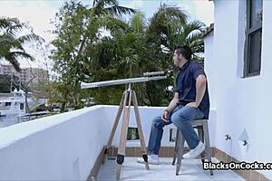 Neon Bikini Black Teen 18+ Bounces Hard on Thick Shaft