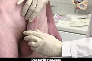 in this narrative, the gay doctor gives testosterone directly into the patient's ass in the hospital with his big cock