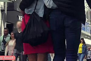Jeny Smith Boldly Walks In Public In Transparent Dress Without Panties