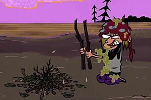 Kevin fucks Nazz in that cartoon scene