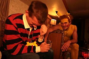 Hedgehog's dilemma parody with gay hardcore and monster cocks