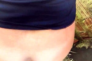 milf surprised by public anal creampie