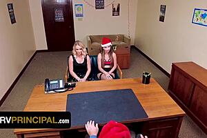 Petite stepdaughter bent over at holiday talent show, flashing shaved pussy to crowd.