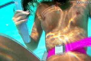 I’m, uh, messin’ with purple dildo underwater, solo fun as Nora Shmandora!