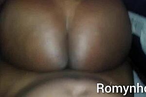 chubby babe sits on big dick without condom