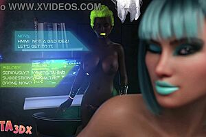 I feel so horny as the blue-haired bitch in Futa3dx craves sucking that futa cock deepthroat style.