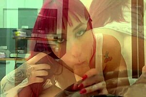 Ela grita de tesão with redhead small tits and big cock!