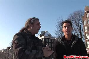 skinny dutch hooker in lingerie deepthroats and gets jizzed