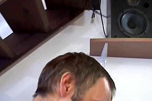 Italian MILF Celebrates Birthday with Husband and Gay Friends in Masturbation Session.