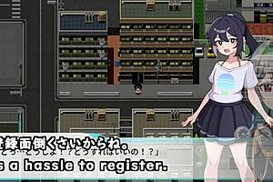 i flash outdoor in crossdressing game with machine subtitles