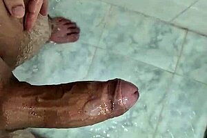 Jerking off deliciously in shower, feeling amazing! 😍