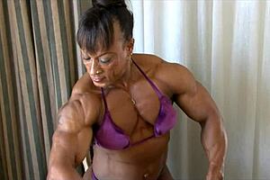 Muscular women biceps