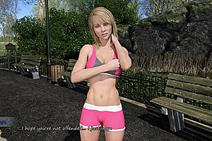 big city pleasures 9, training with sexy blonde katia... john cannot help but stare at her big boobs!