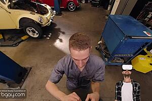 Gay Twink Mechanic Blows Boss Before Anal Fuck