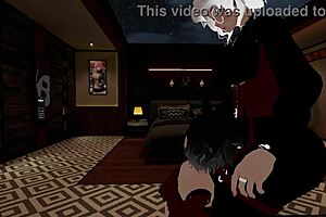 Heartfelt Deepthroat Sucking By Femboy In Fake Police Office