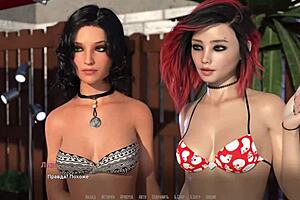 Gameplay climax with rock star banging slut at wild party