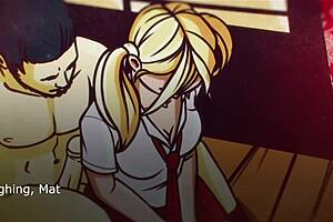 Secretary receives a call to her vagina in cartoon sex scene!