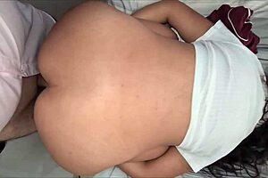 College girl intensely fucked doggystyle in teachers office