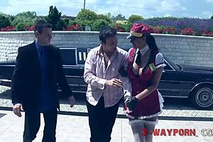 Big Boobs Brunette Gets Fmm In 3 Way Porn