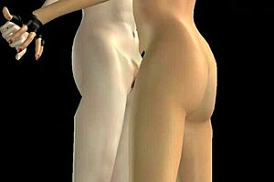 Two cute lesbian girls have sex in 3D cartoon