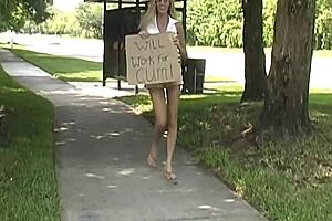 Blonde Housewife Mindy Sucks Cock And Gets Cum Facial